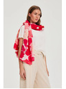 Moodo Šál s kvetinovým vzorom červený Moodo