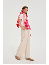 Moodo Šál s kvetinovým vzorom červený Moodo