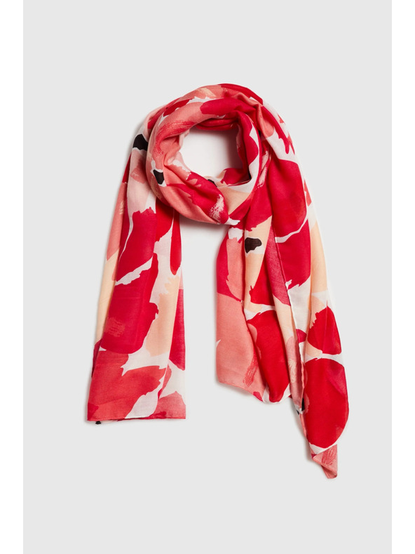 Moodo Šál s kvetinovým vzorom červený Moodo