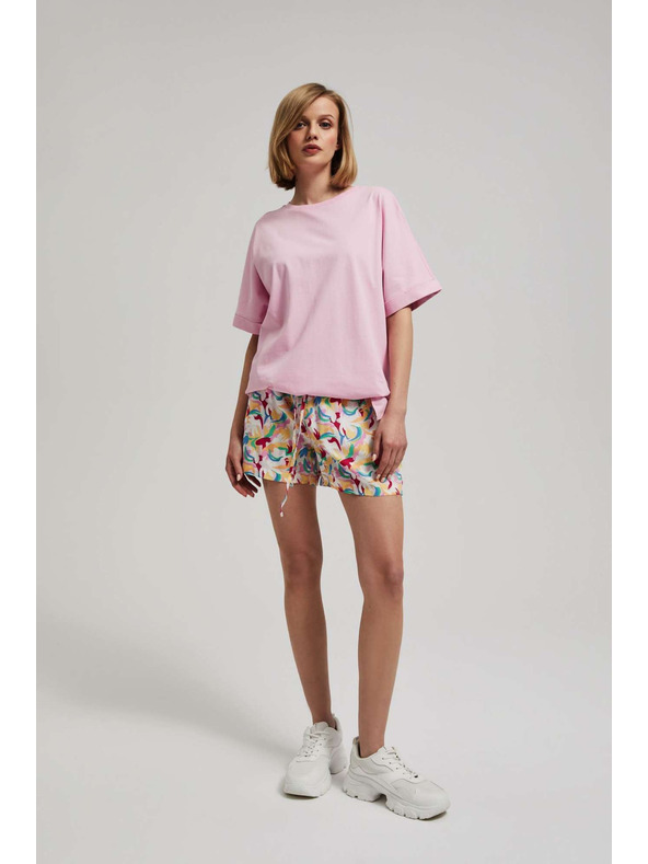 Moodo Fialové šortky s potlačou Moodo