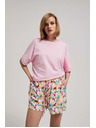 Moodo Fialové šortky s potlačou Moodo