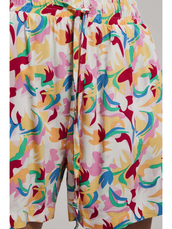 Moodo Fialové šortky s potlačou Moodo