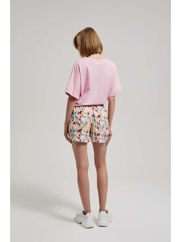 Moodo Fialové šortky s potlačou Moodo