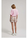 Moodo Fialové šortky s potlačou Moodo