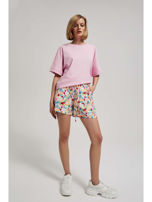 Moodo Fialové šortky s potlačou Moodo