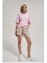 Moodo Fialové šortky s potlačou Moodo