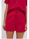 Moodo Jahodové ľanené šortky Moodo