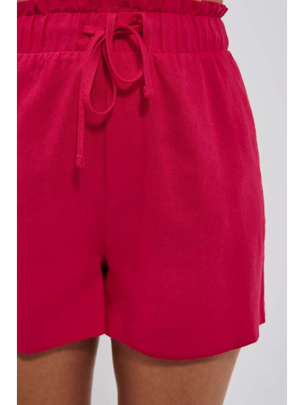 Moodo Jahodové ľanené šortky Moodo