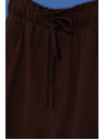 Moodo Hladké šortky so zaväzovaním tmavo hnedé Moodo