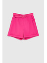 Moodo Fuchsiové šortky s páskom Moodo