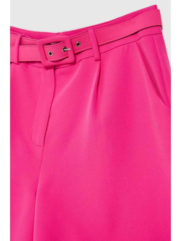 Moodo Fuchsiové šortky s páskom Moodo