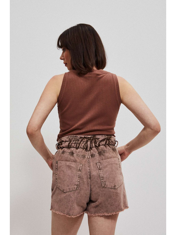 Moodo Rebrovaný top čokoládový Moodo