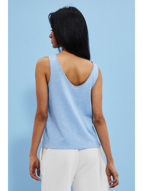 Moodo Hladký modrý top Moodo