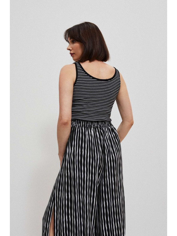 Moodo Čierno-biely pruhovaný top s gombíkmi Moodo