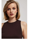 Moodo Tmavohnedý top so zriasením bokov Moodo
