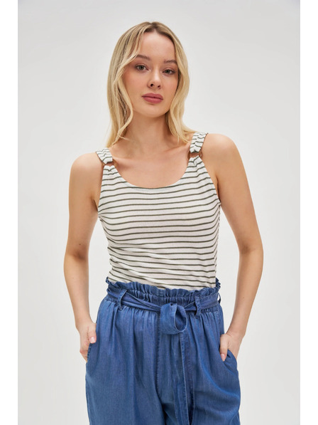 Moodo Biely pruhovaný top Moodo