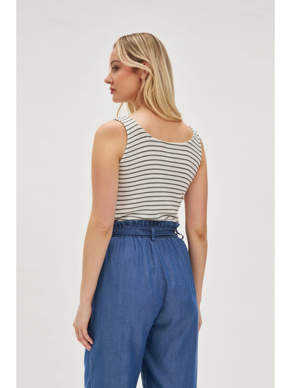 Moodo Biely pruhovaný top Moodo