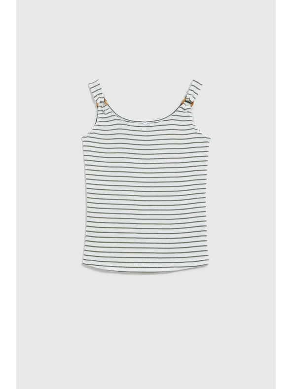 Moodo Biely pruhovaný top Moodo