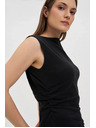 Moodo Hladký čierny top Moodo