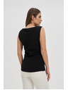 Moodo Hladký čierny top Moodo
