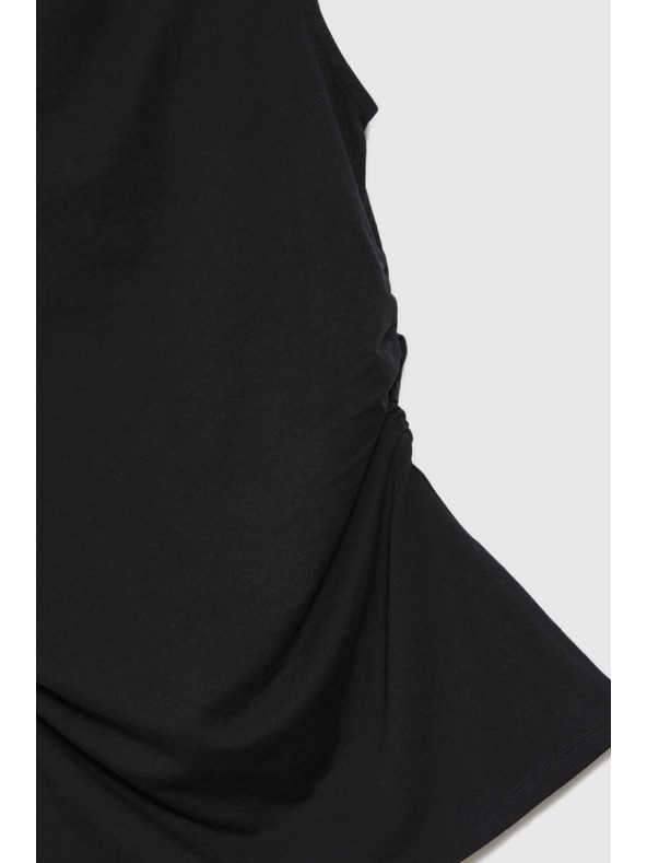 Moodo Hladký čierny top Moodo