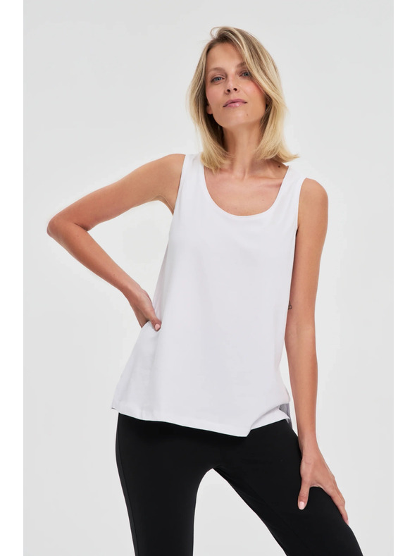Moodo Biely bavlnený top Moodo