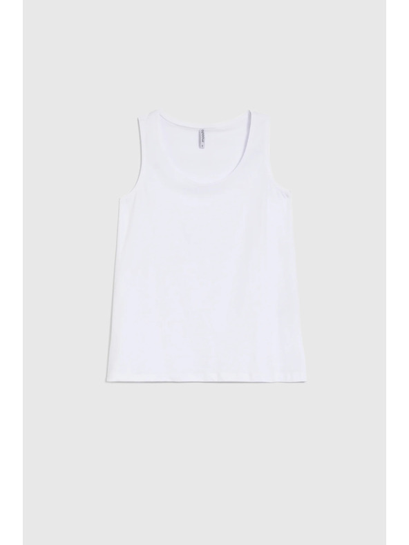 Moodo Biely bavlnený top Moodo