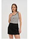 Moodo Top v pruhoch bielo-čierny Moodo