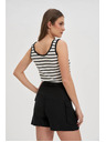 Moodo Top v pruhoch bielo-čierny Moodo