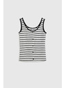 Moodo Top v pruhoch bielo-čierny Moodo