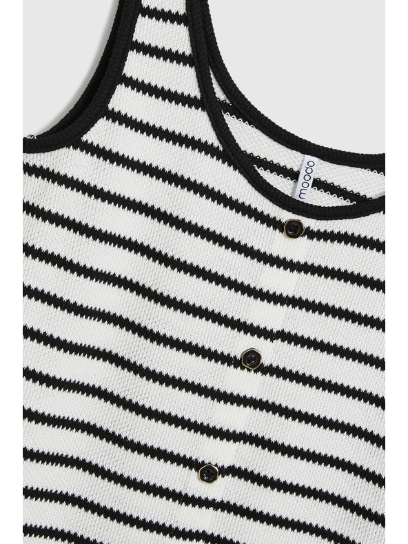 Moodo Top v pruhoch bielo-čierny Moodo