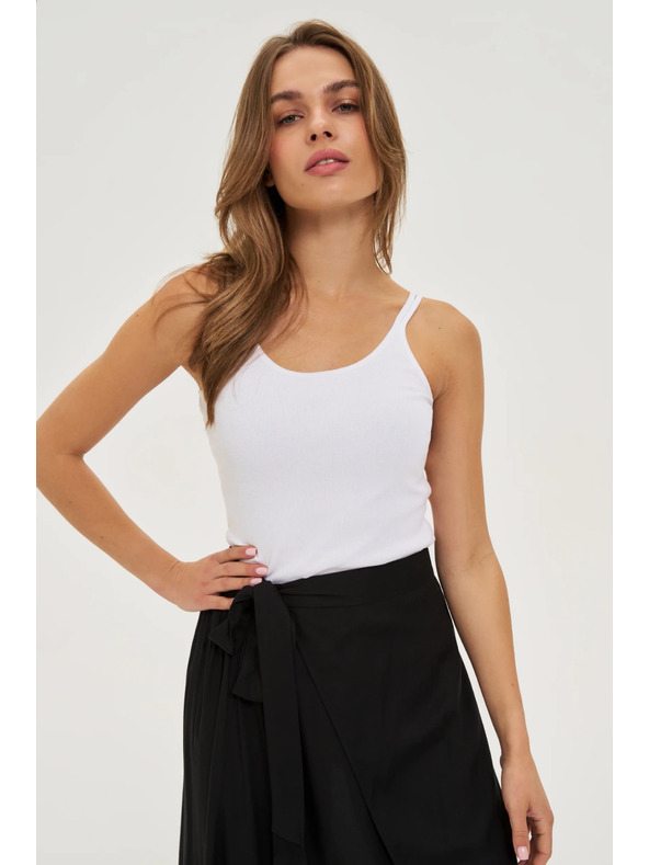 Moodo Bavlnený top biely Moodo