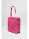 Moodo Pletená taška s nápisom ružová Moodo
