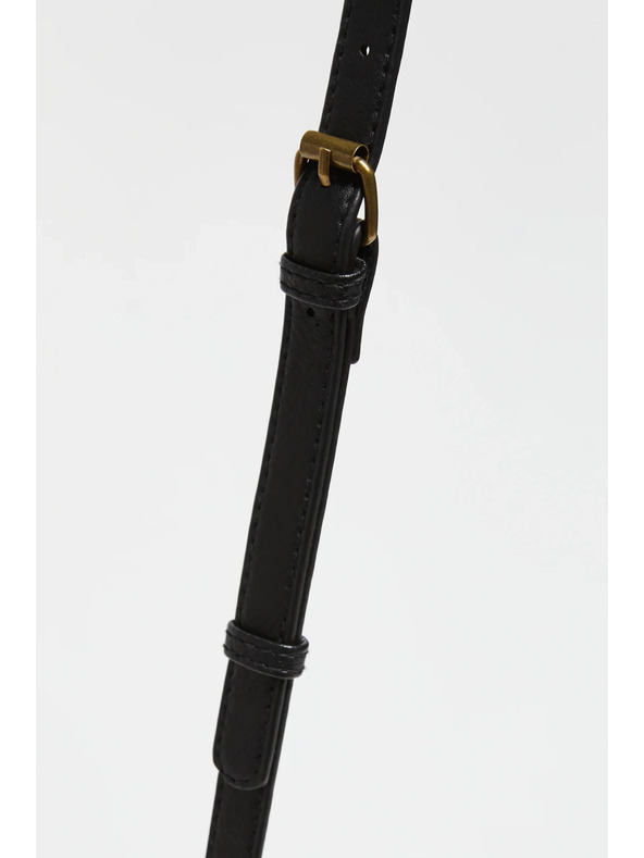 Moodo Slamená kabelka čierna Moodo