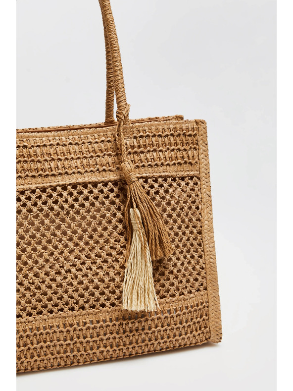 Moodo Béžová plážová taška Moodo