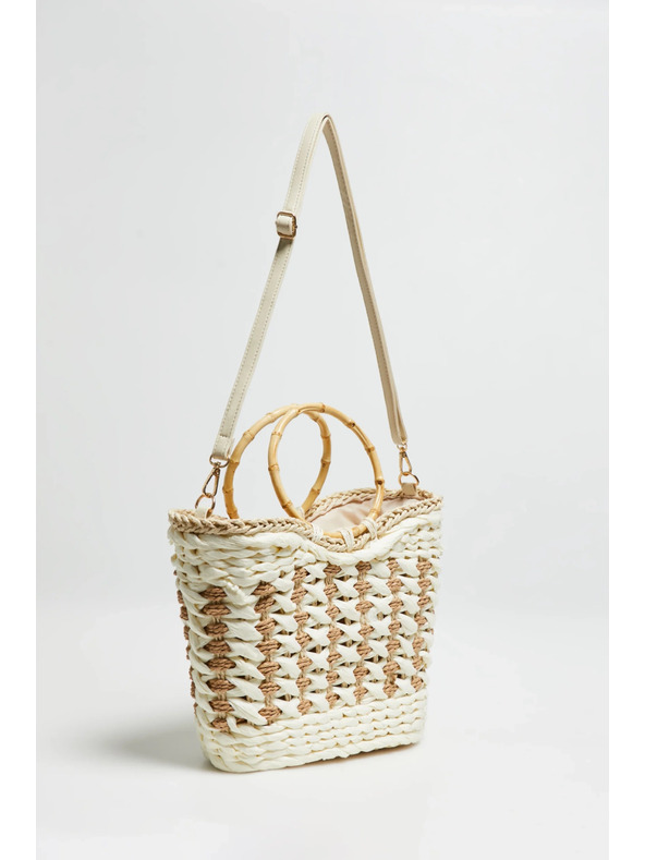 Moodo Biela košíková taška Moodo