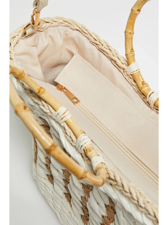 Moodo Biela košíková taška Moodo