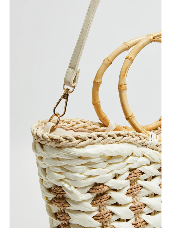 Moodo Biela košíková taška Moodo