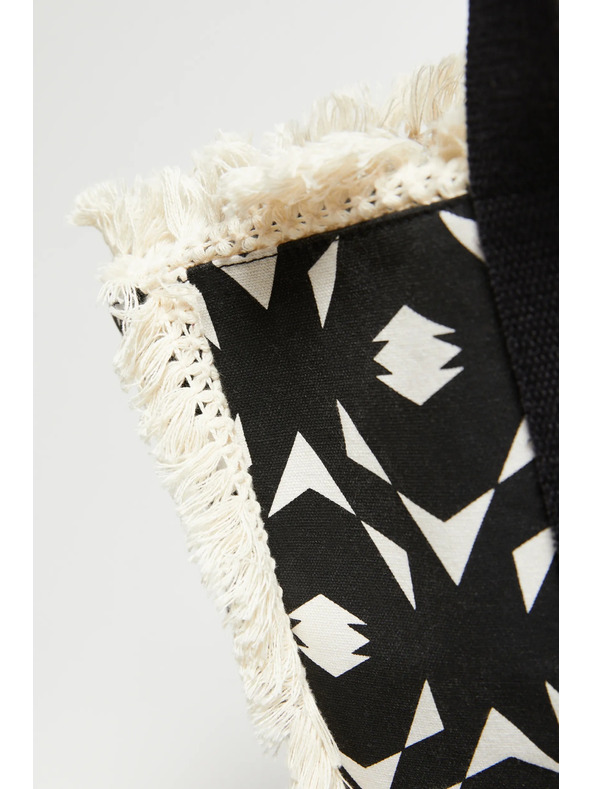 Moodo Veľká taška so strapcami čierna Moodo