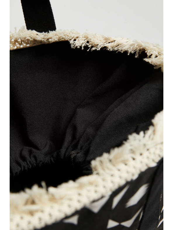 Moodo Veľká taška so strapcami čierna Moodo