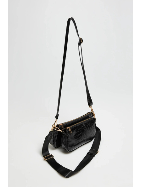 Moodo Dvojitá kabelka čierna Moodo