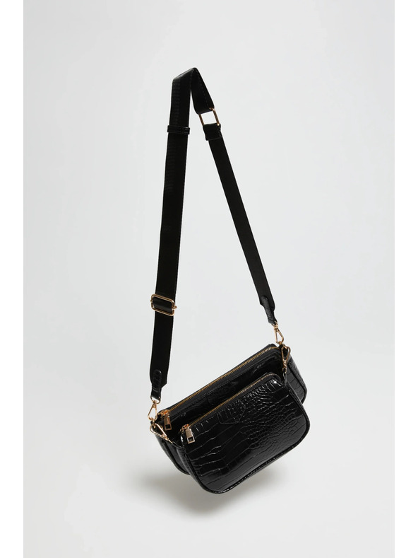 Moodo Dvojitá kabelka čierna Moodo