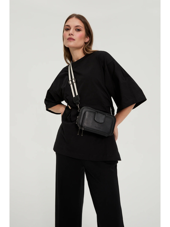 Moodo Čierna taška na širokom páse Moodo