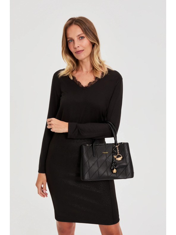 Moodo Čierna taška s príveskom Moodo