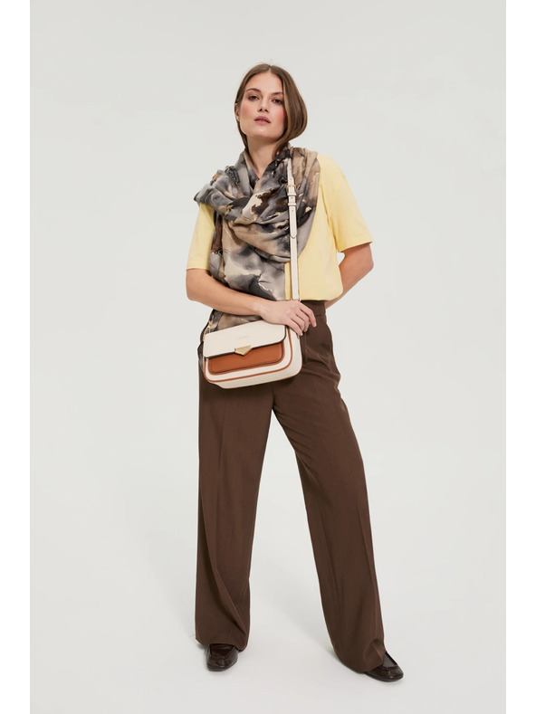 Moodo Béžová taška s dlhým popruhom Moodo