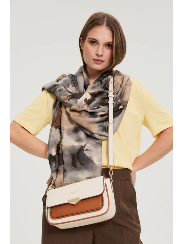 Moodo Béžová taška s dlhým popruhom Moodo