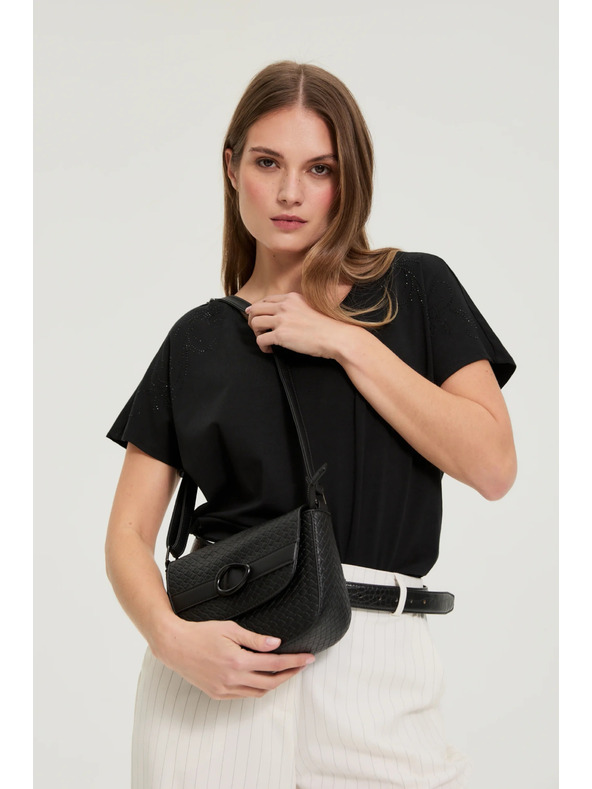 Moodo Malá čierna kabelka cez rameno Moodo