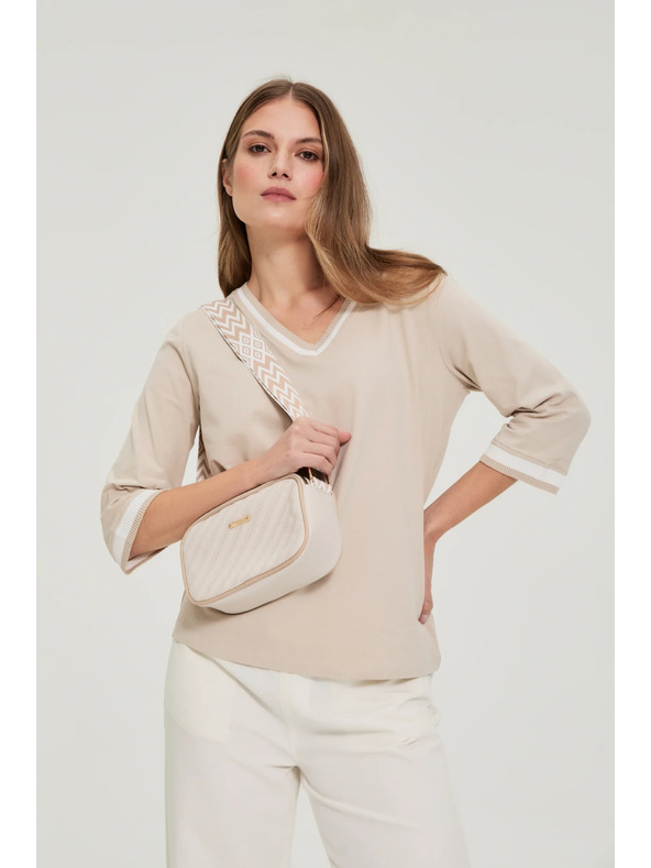 Moodo Béžová crossbody kabelka Moodo