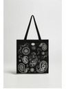 Moodo Čierna nákupná taška s potlačou Moodo