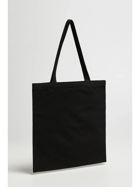 Moodo Čierna nákupná taška s potlačou Moodo